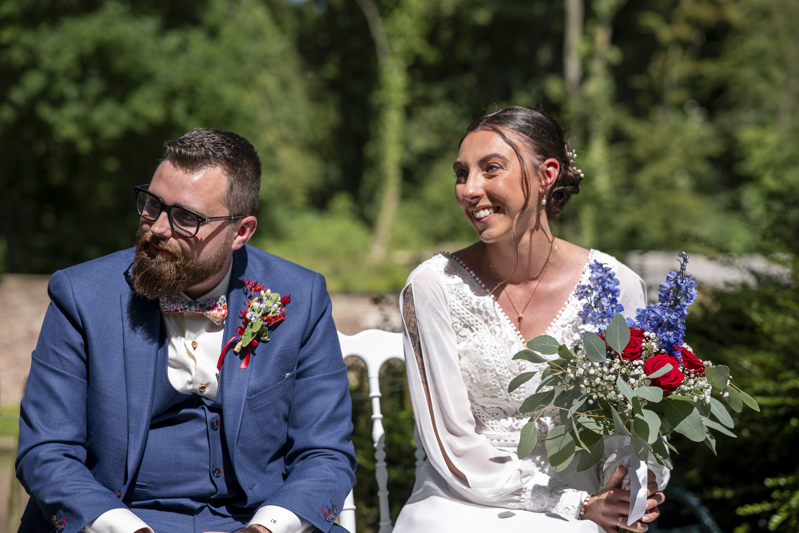 Mariage Manon & Lewis au Chateau de Morbecque, mariés à la cérémonie laique