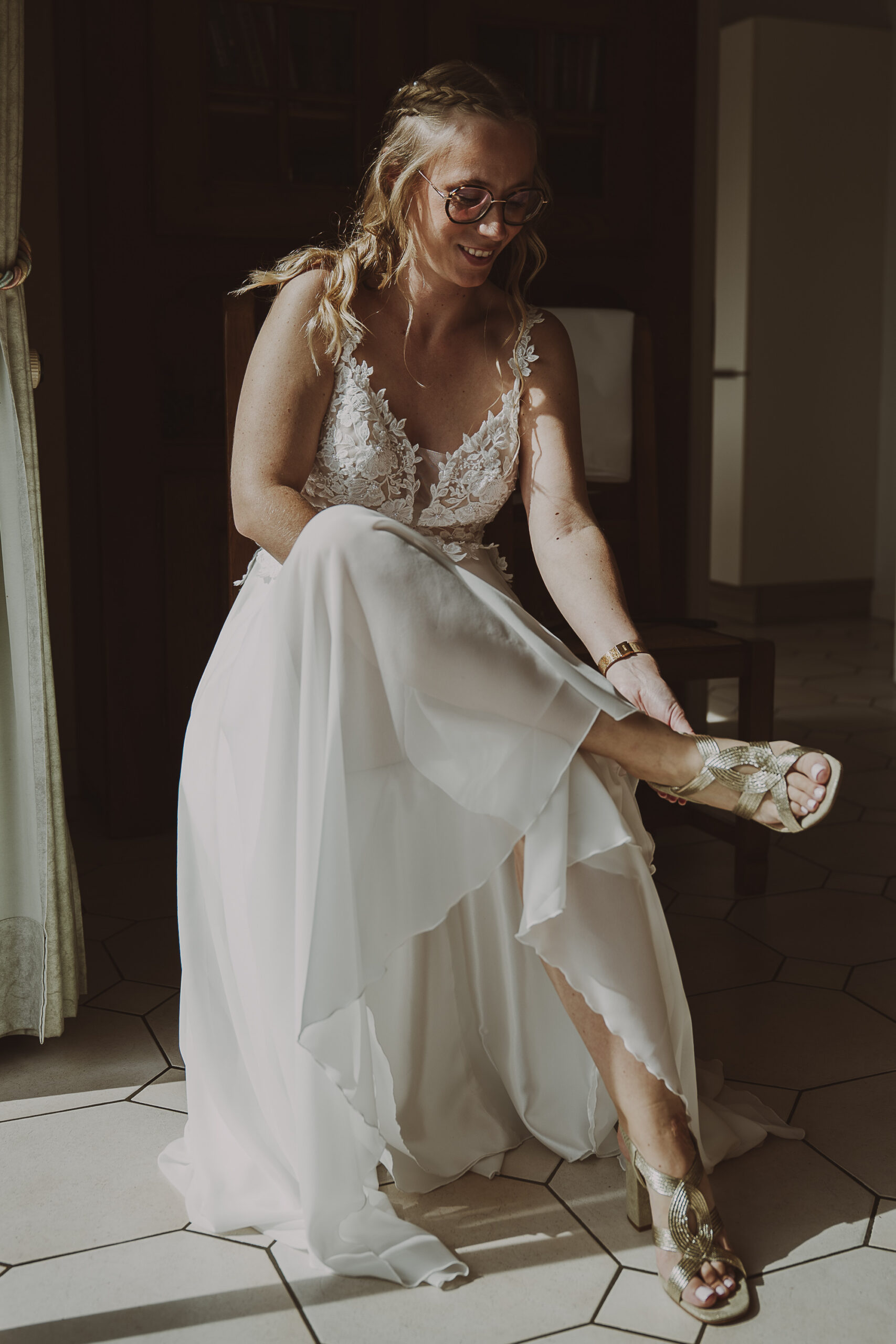 la mariée qui et ses chaussure